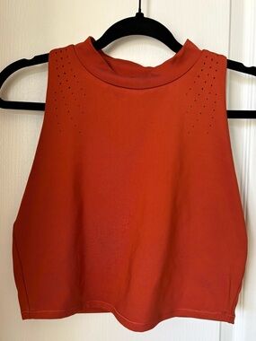 all in motion Orange Mock Neck Sleeveless Tank with Built In Bra, size Large